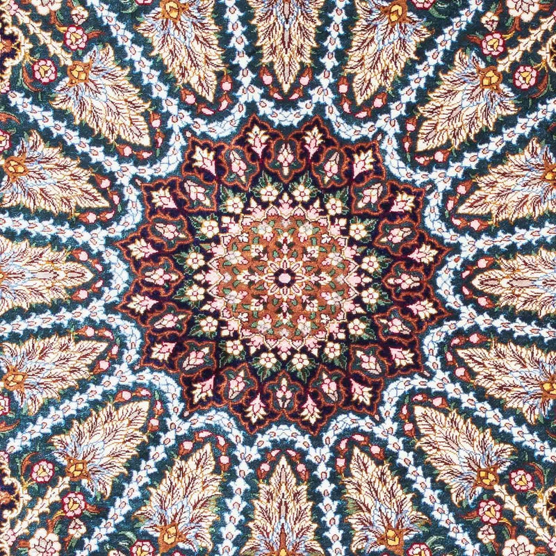 Persisk matta - Ghom - 121 x 81 cm - mörkblå