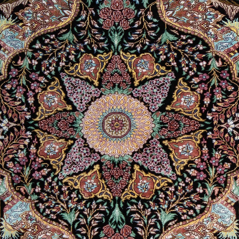 Persisk matta - Ghom - 85 x 61 cm - mörkblå