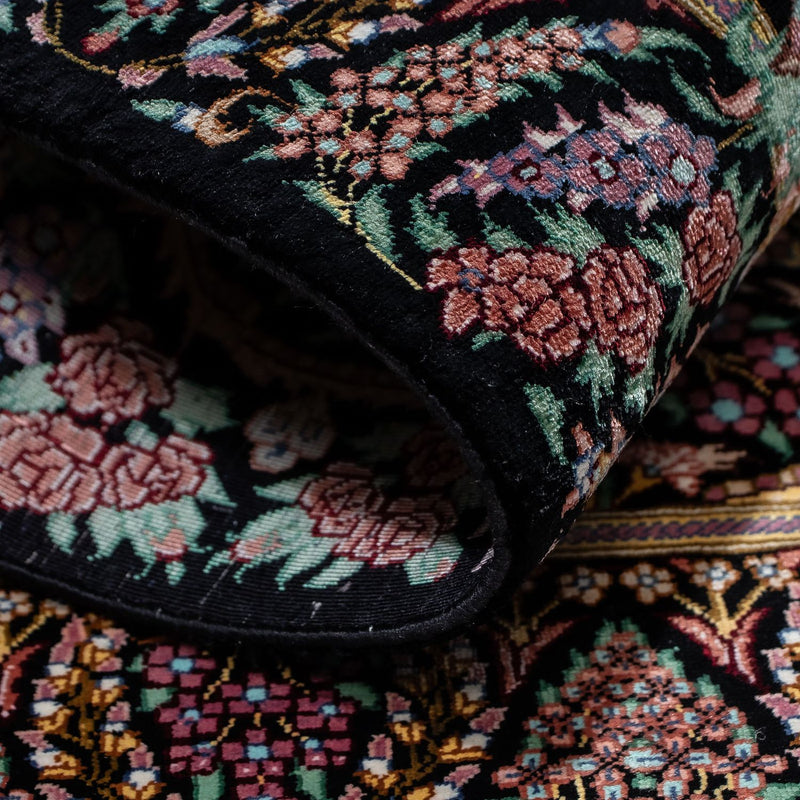 Persisk matta - Ghom - 85 x 61 cm - mörkblå