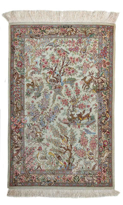 Persisk matta - Ghom - 94 x 60 cm - beige