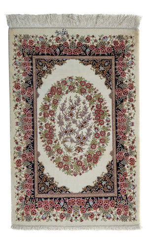 Persisk matta - Ghom - 91 x 59 cm - beige