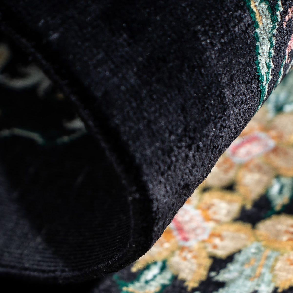 Persisk matta - Ghom - 89 x 60 cm - mörkblå