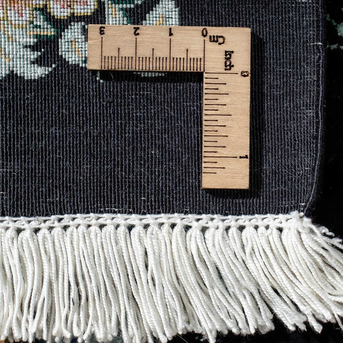 Persisk matta - Ghom - 89 x 60 cm - mörkblå