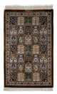 Persisk matta - Ghom - 92 x 57 cm - mörkbrun