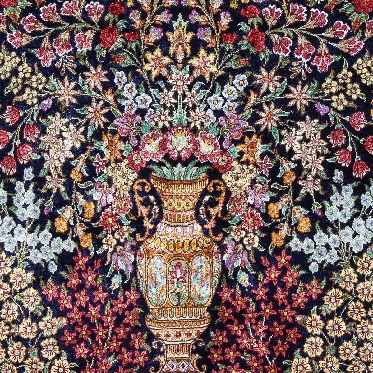 Persisk matta - Ghom - 96 x 57 cm - mörkblå