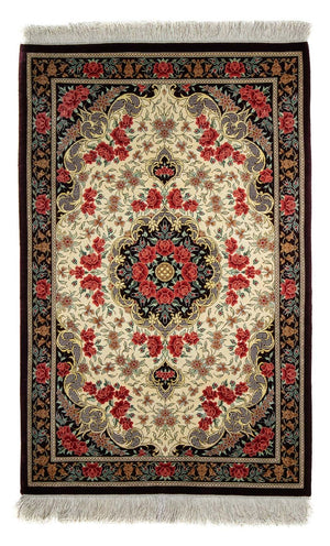 Persisk matta - Ghom - 93 x 60 cm - beige