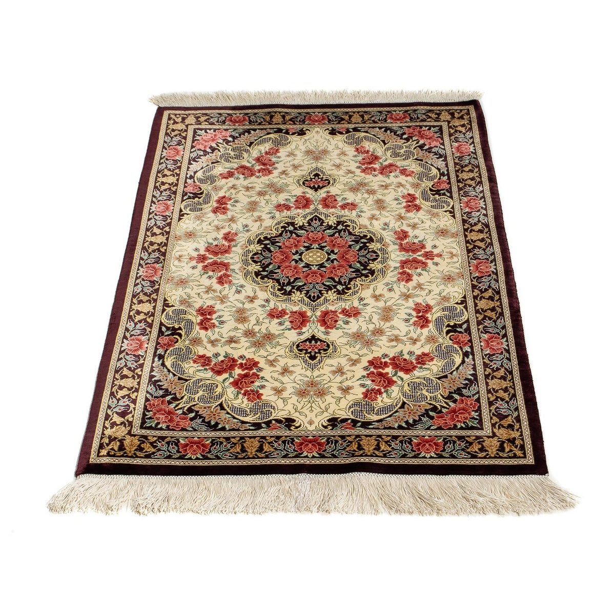 Persisk matta - Ghom - 93 x 60 cm - beige