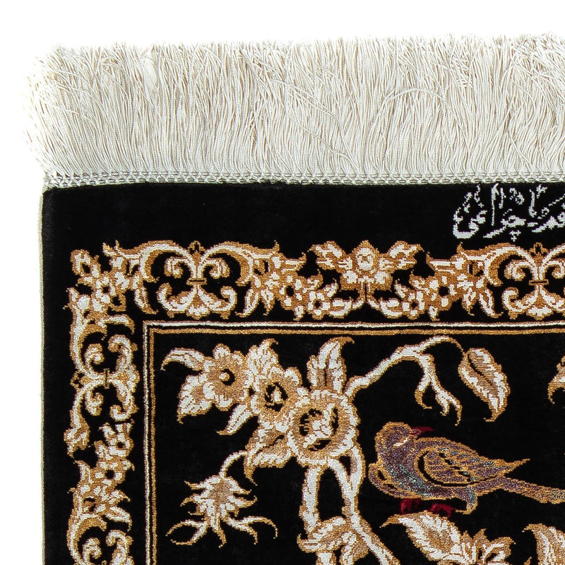 Persisk matta - Ghom - 87 x 57 cm - mörkblå