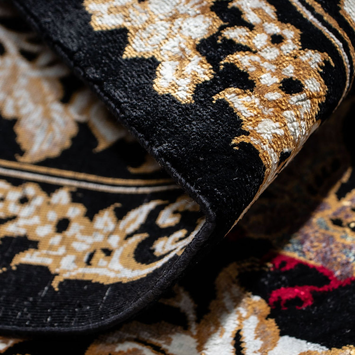 Persisk matta - Ghom - 87 x 57 cm - mörkblå