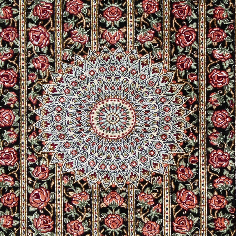 Persisk matta - Ghom - 78 x 57 cm - mörkblå