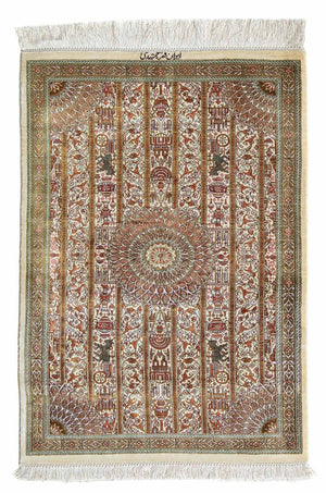 Persisk matta - Ghom - 90 x 59 cm - beige