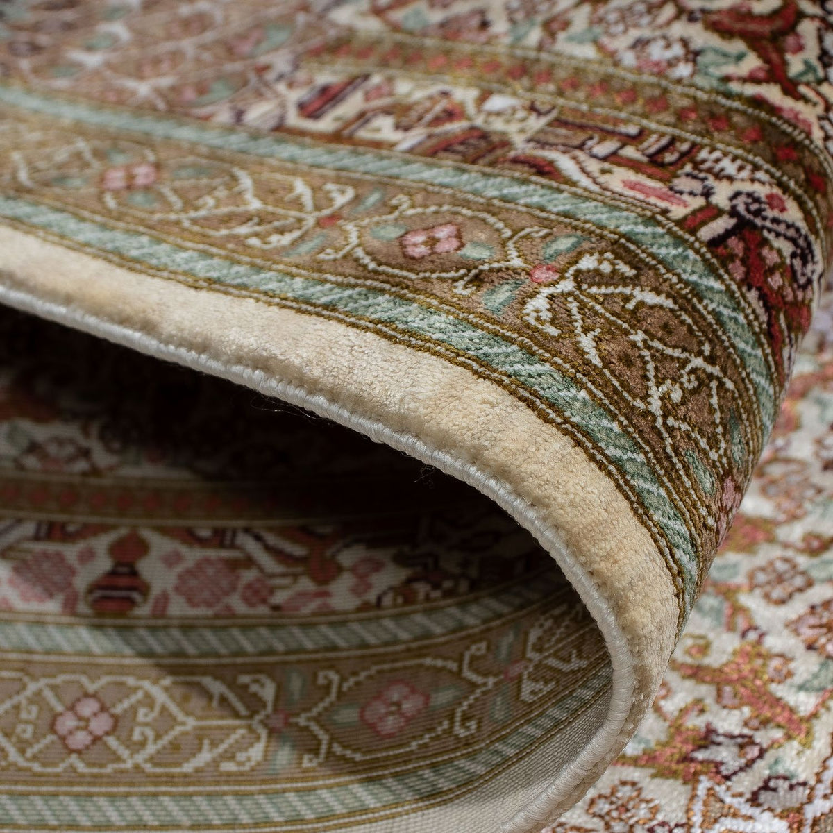 Persisk matta - Ghom - 90 x 59 cm - beige