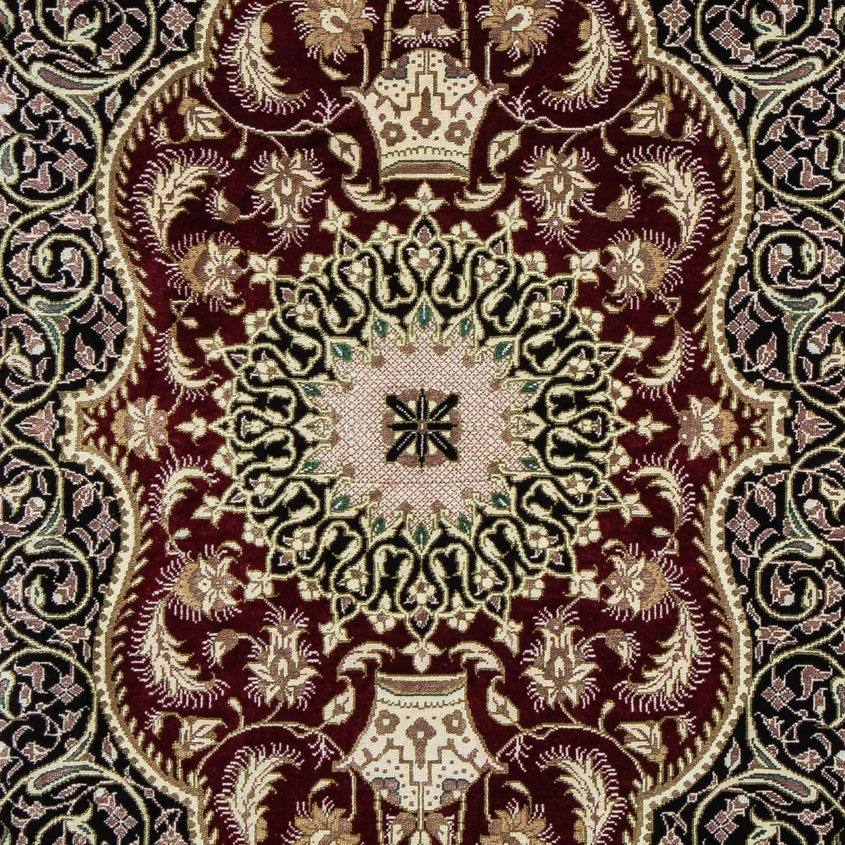 Persisk matta - Ghom - 94 x 58 cm - mörkblå