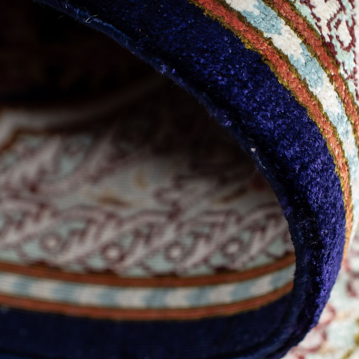 Persisk matta - Ghom - 93 x 59 cm - mörkblå