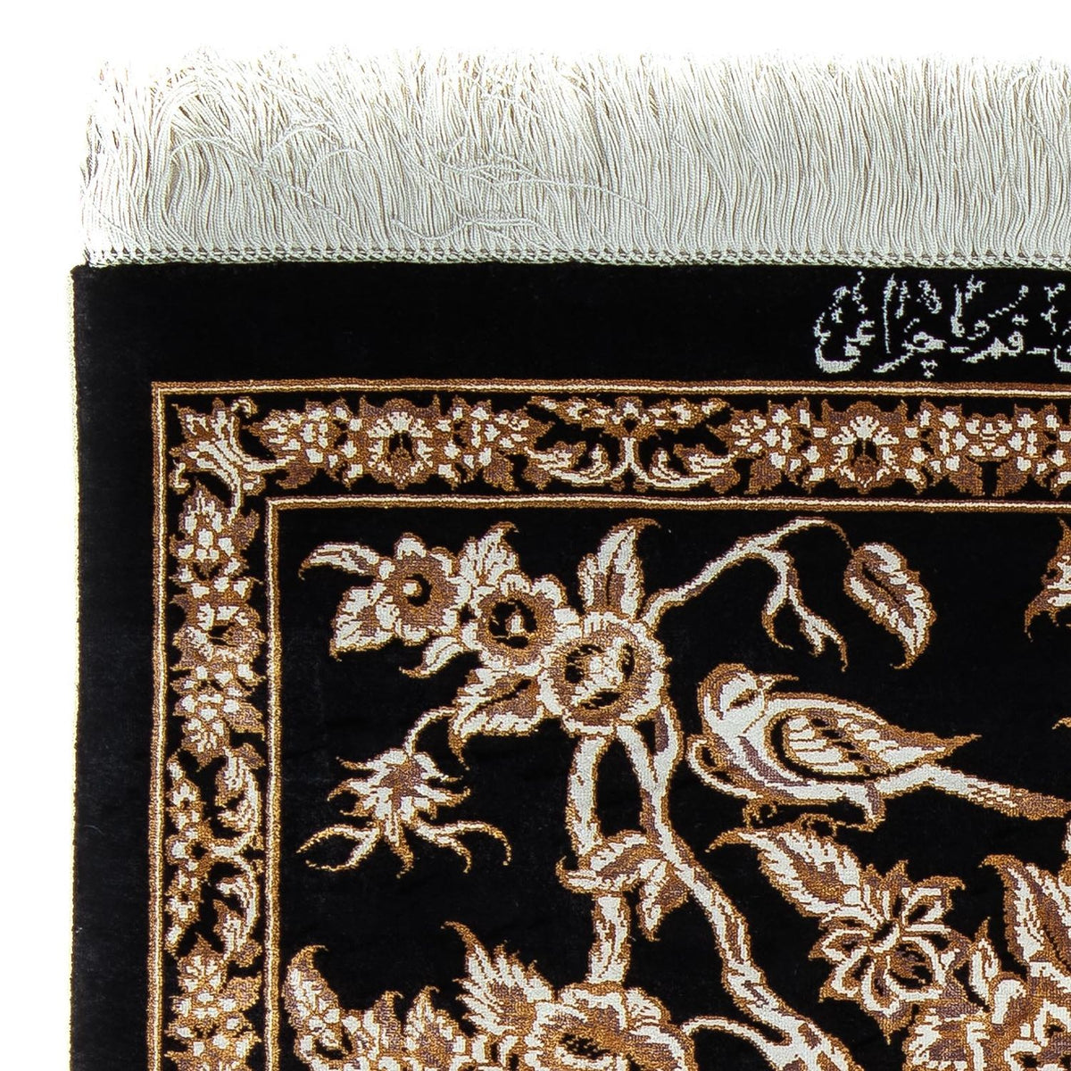 Persisk matta - Ghom - 92 x 58 cm - mörkblå