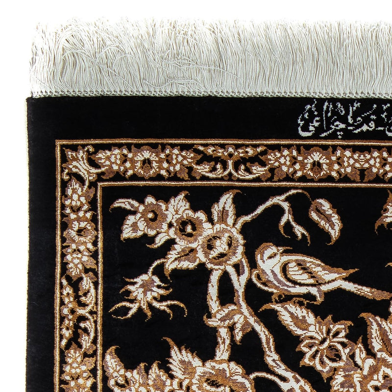 Persisk matta - Ghom - 92 x 58 cm - mörkblå