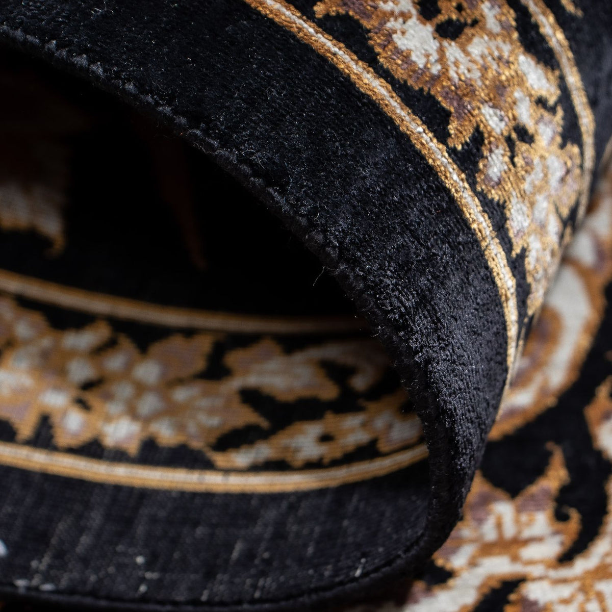 Persisk matta - Ghom - 92 x 58 cm - mörkblå