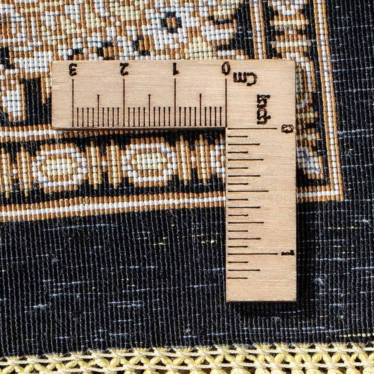 Persisk matta - Ghom - 90 x 60 cm - mörkblå