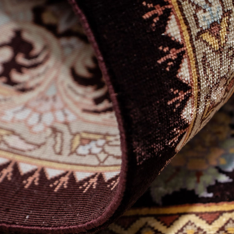 Persisk matta - Ghom - 90 x 61 cm - mörkblå