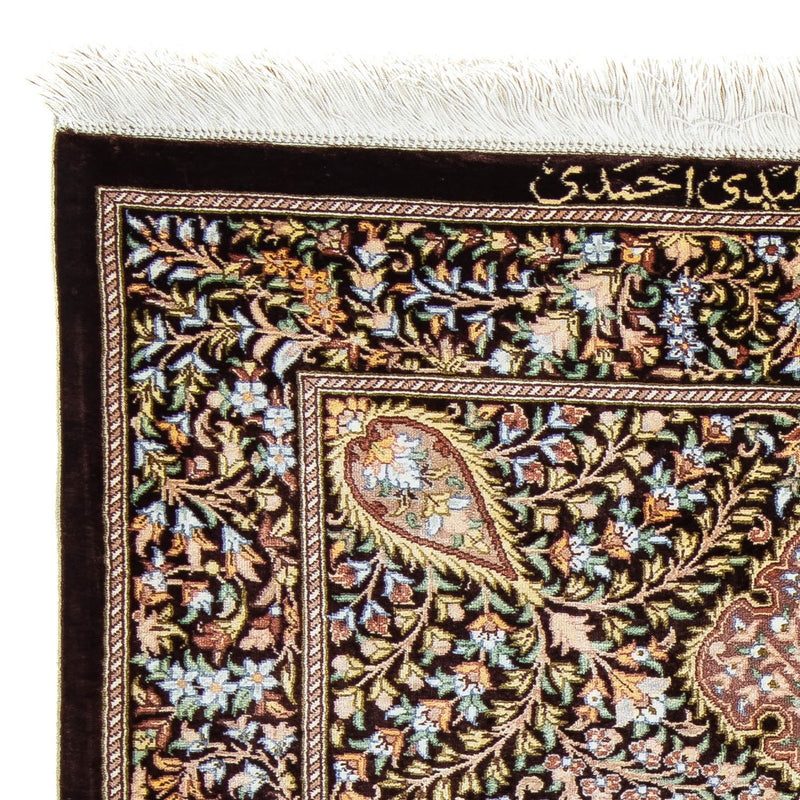 Persisk matta - Ghom - 91 x 61 cm - mörkblå