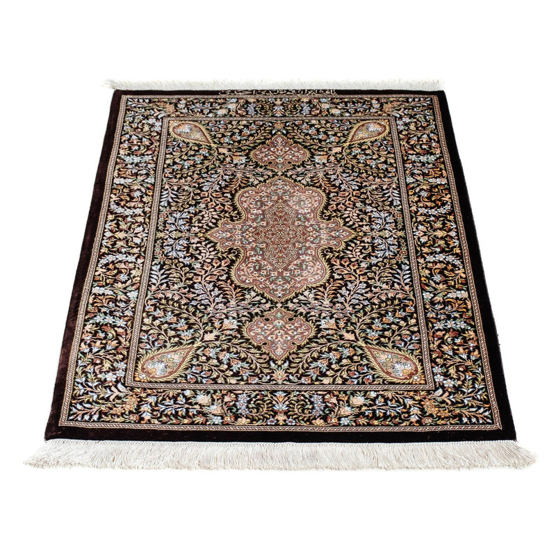 Persisk matta - Ghom - 91 x 61 cm - mörkblå