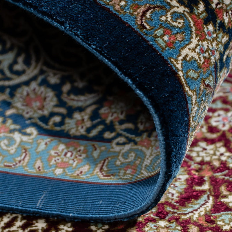 Persisk matta - Ghom - 89 x 59 cm - mörkblå