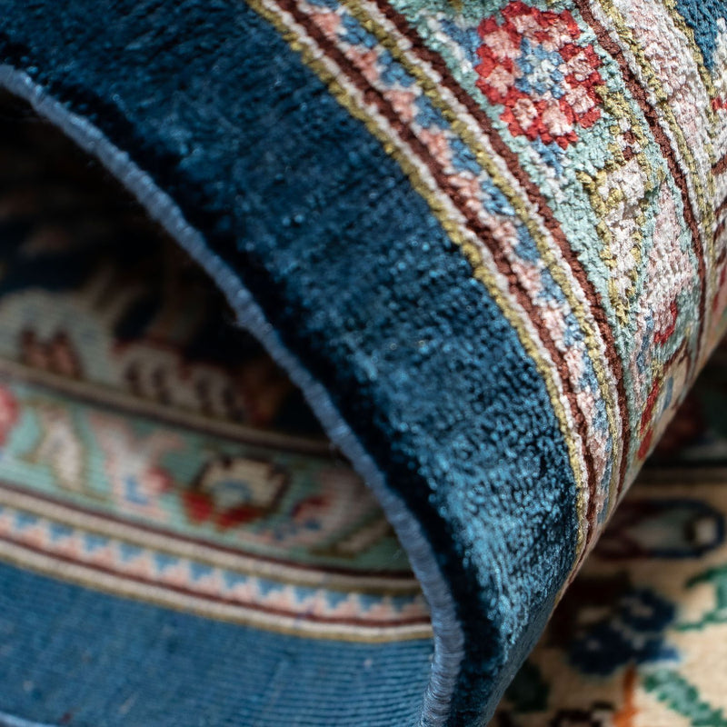 Persisk matta - Ghom - 91 x 62 cm - mörkblå