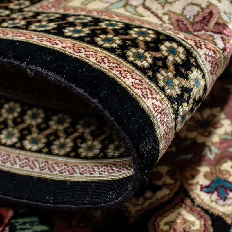 Persisk matta - Ghom - 89 x 59 cm - mörkblå