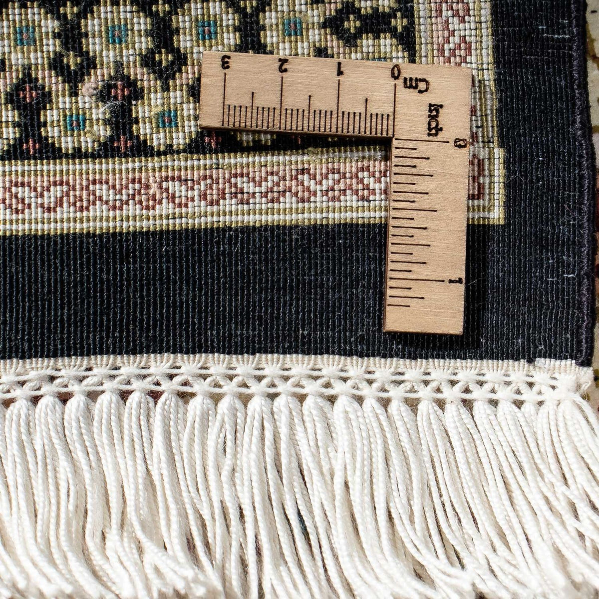 Persisk matta - Ghom - 89 x 59 cm - mörkblå