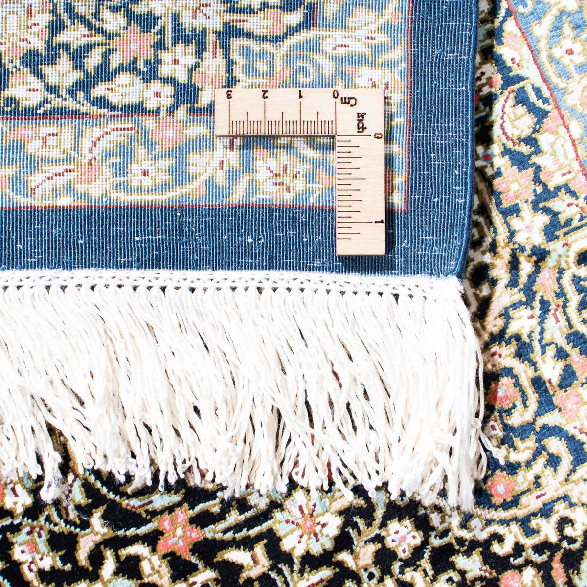 Persisk matta - Ghom - 119 x 79 cm - mörkblå