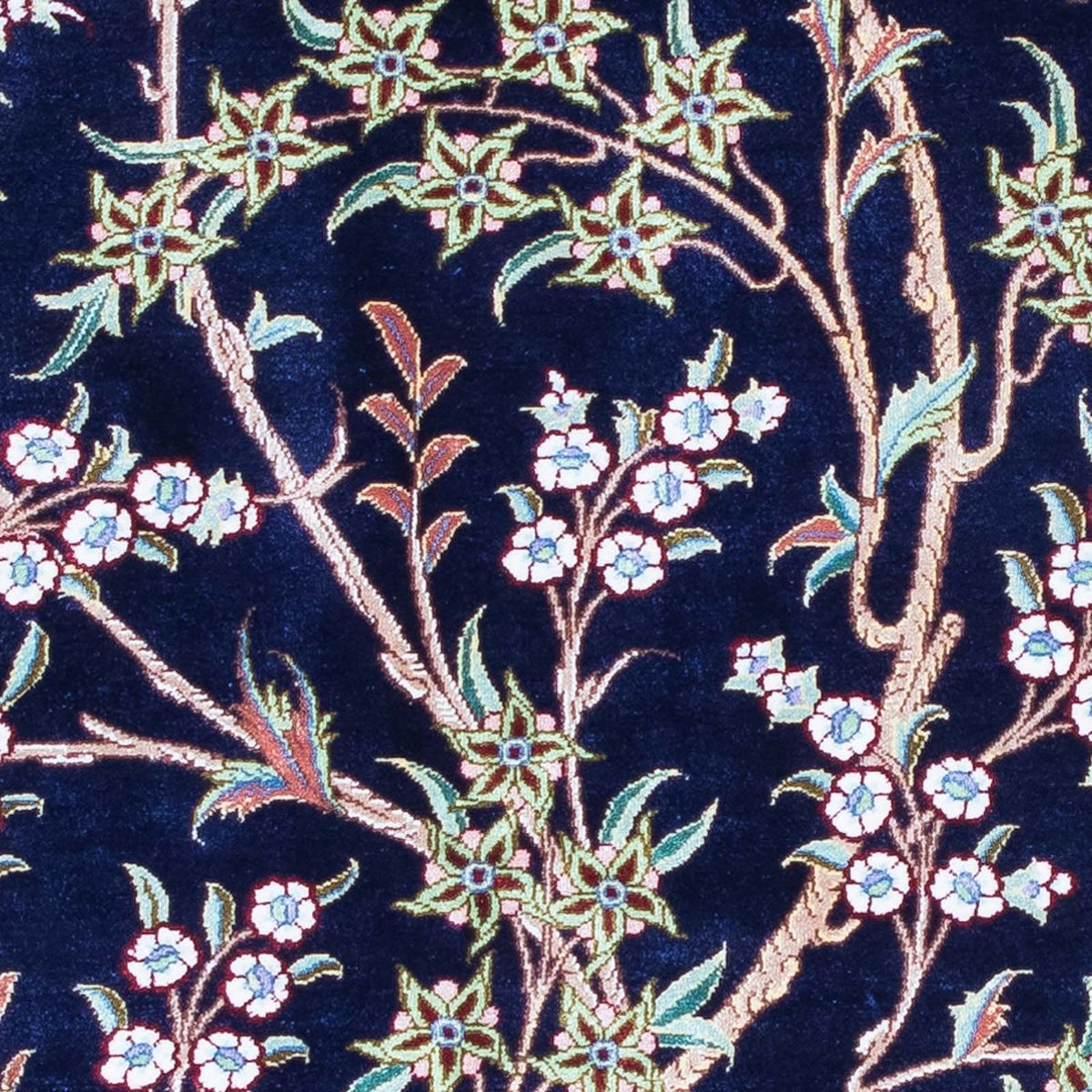 Persisk matta - Ghom - 119 x 80 cm - mörkblå