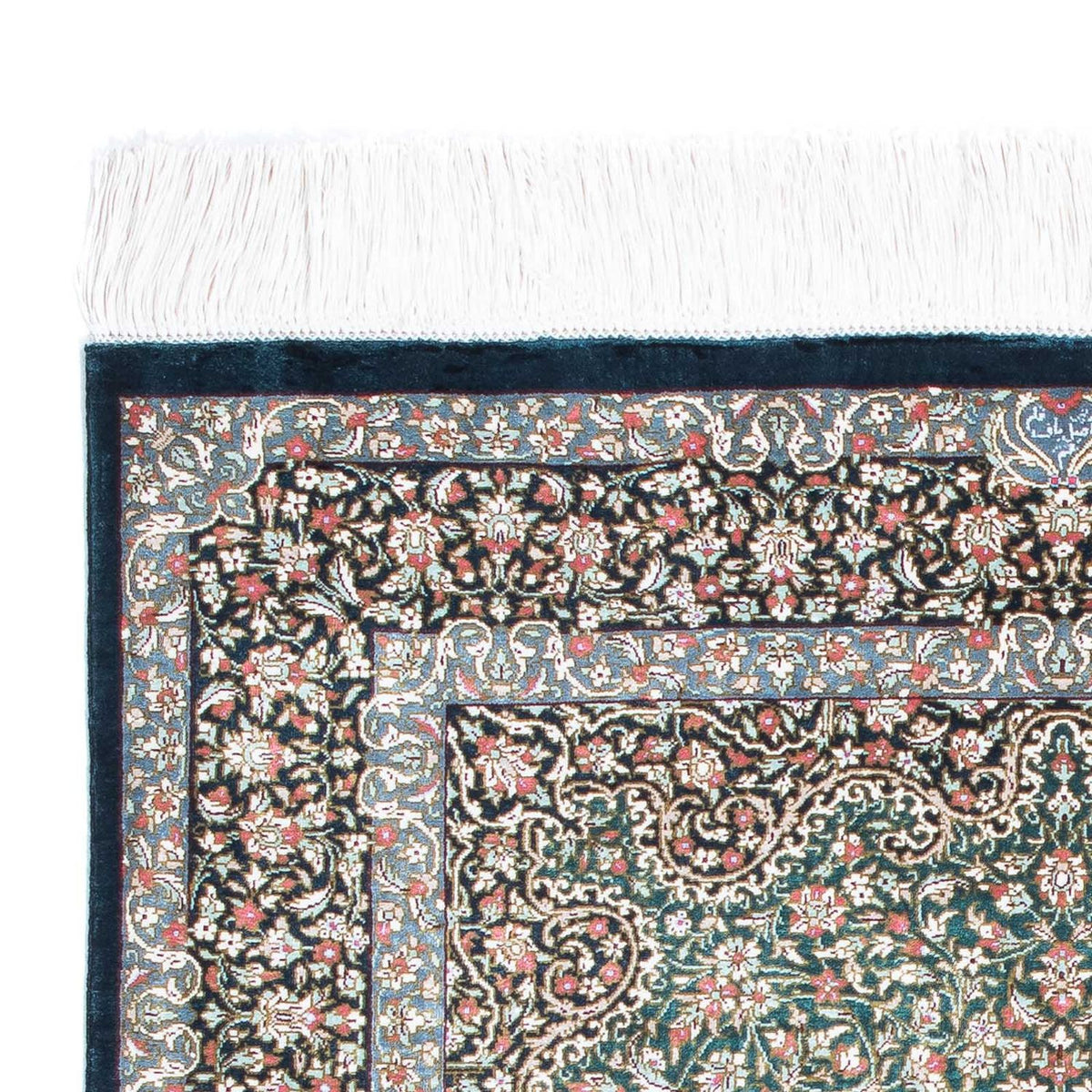 Persisk matta - Ghom - 119 x 77 cm - mörkblå