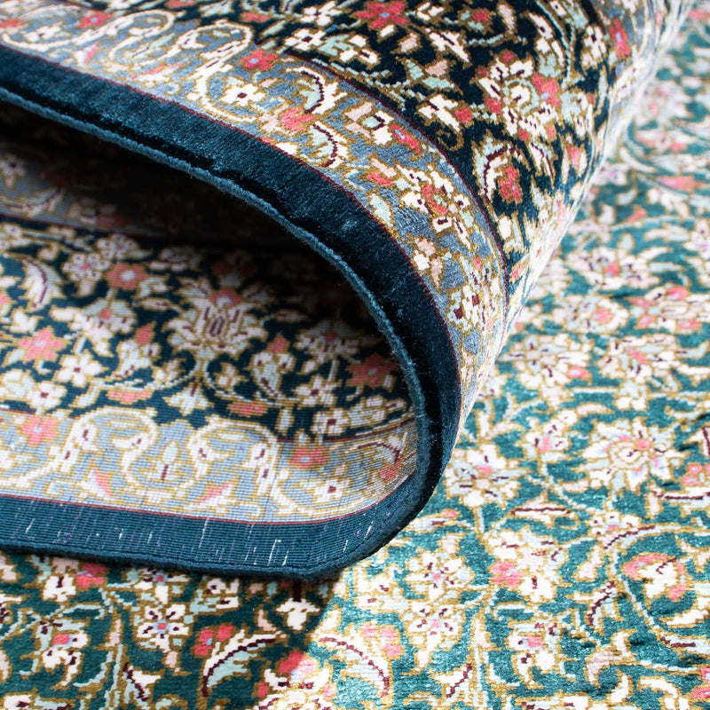 Persisk matta - Ghom - 119 x 77 cm - mörkblå