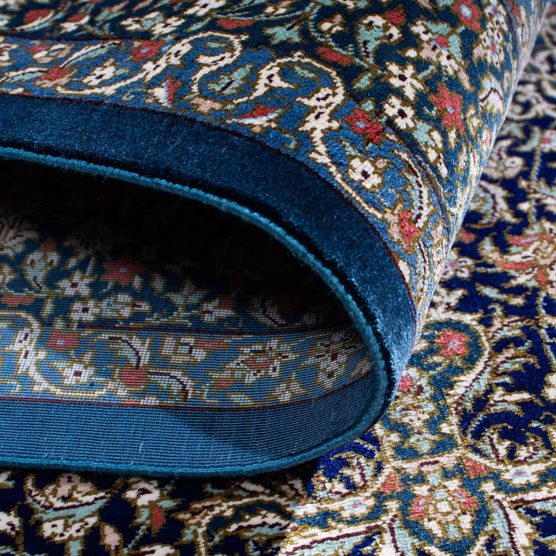 Persisk matta - Ghom - 121 x 78 cm - mörkblå