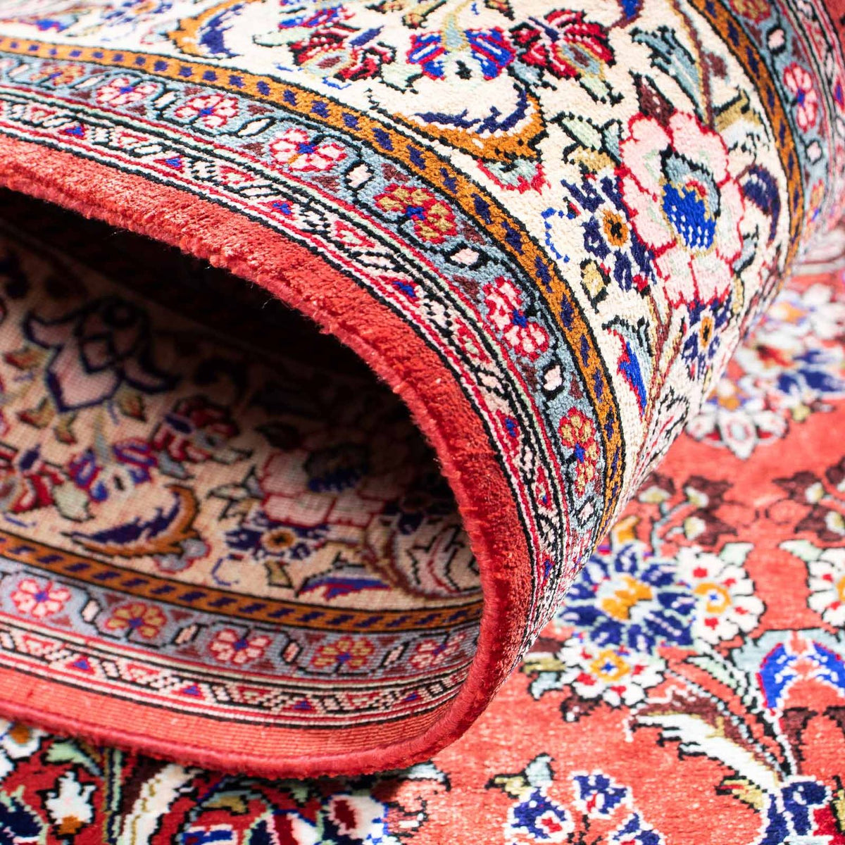 Persisk matta - Ghom - 134 x 77 cm - röd