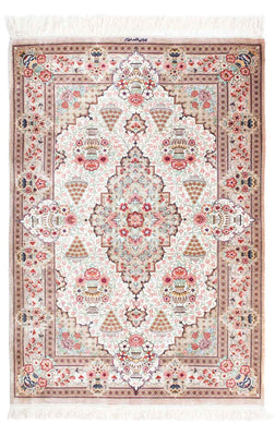 Persisk matta - Ghom - 125 x 84 cm - beige