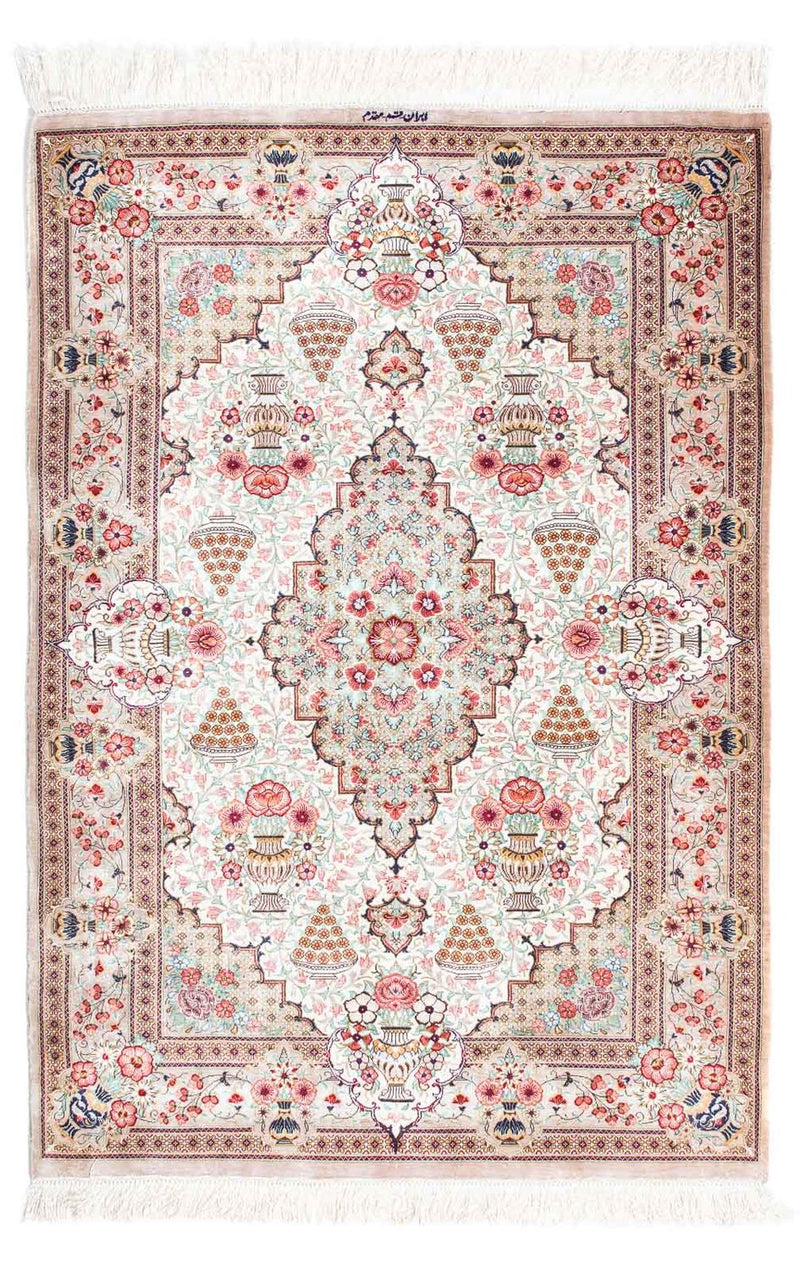 Persisk matta - Ghom - 125 x 84 cm - beige