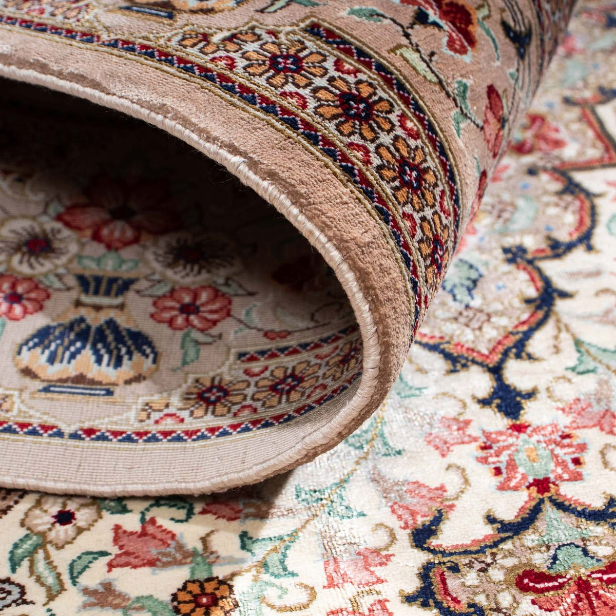 Persisk matta - Ghom - 125 x 84 cm - beige