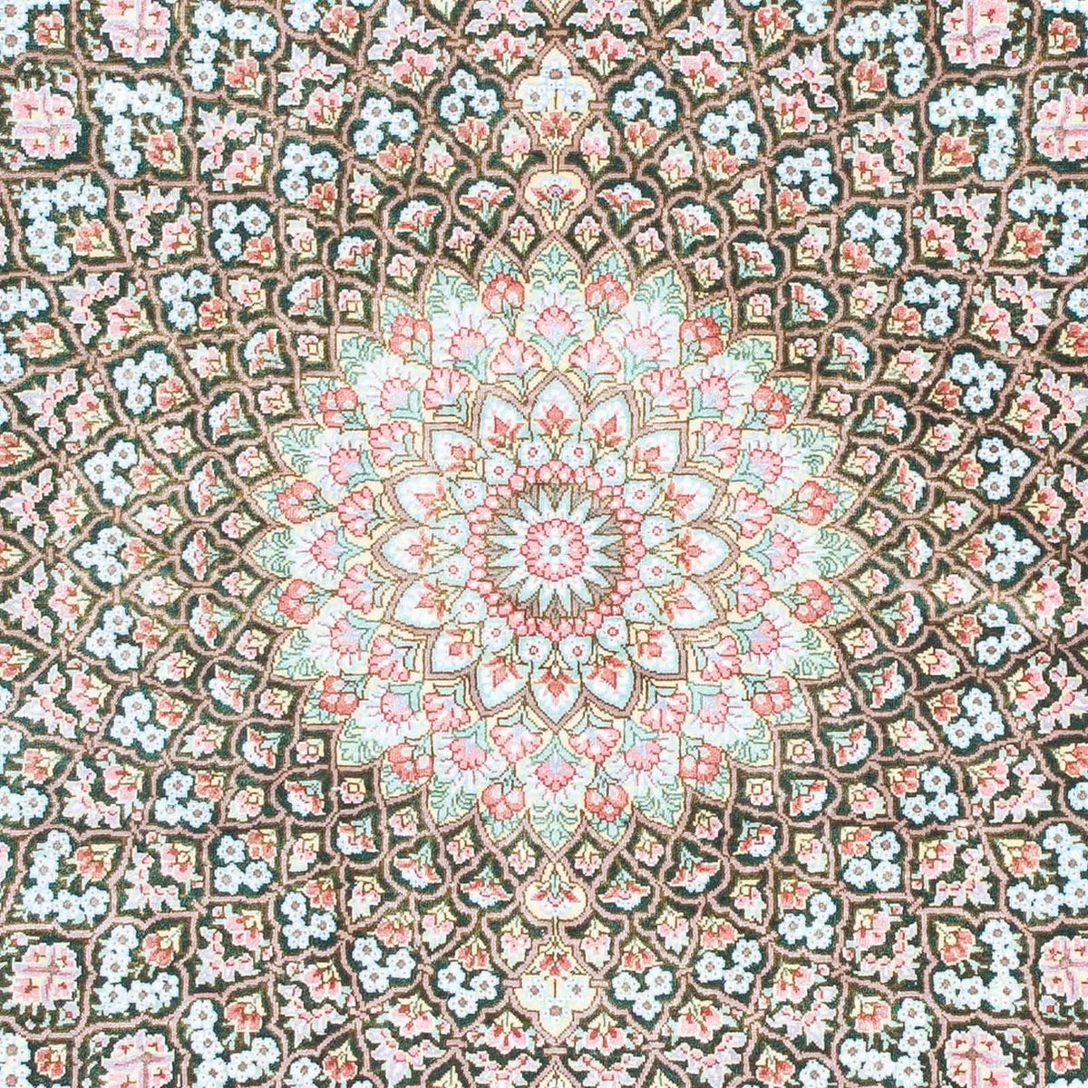 Persisk matta - Ghom - 128 x 83 cm - grön