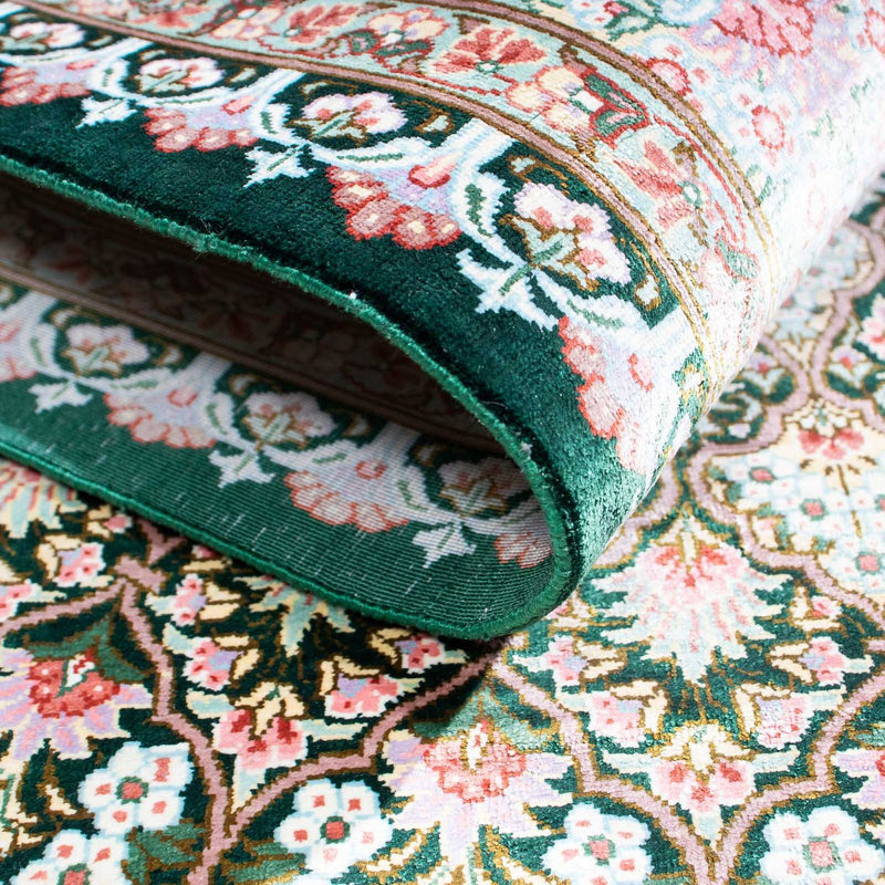 Persisk matta - Ghom - 128 x 83 cm - grön