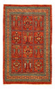 Gabbeh-matta - Kashkuli Persiska - 134 x 84 cm - mörkröd