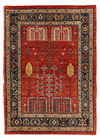 Gabbeh-matta - Kashkuli Persiska - 120 x 85 cm - mörkröd