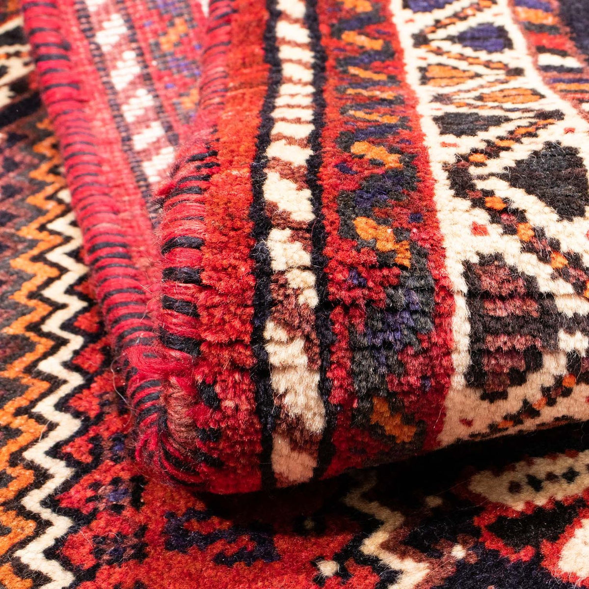 Persisk matta - Nomadic - 169 x 115 cm - mörkröd