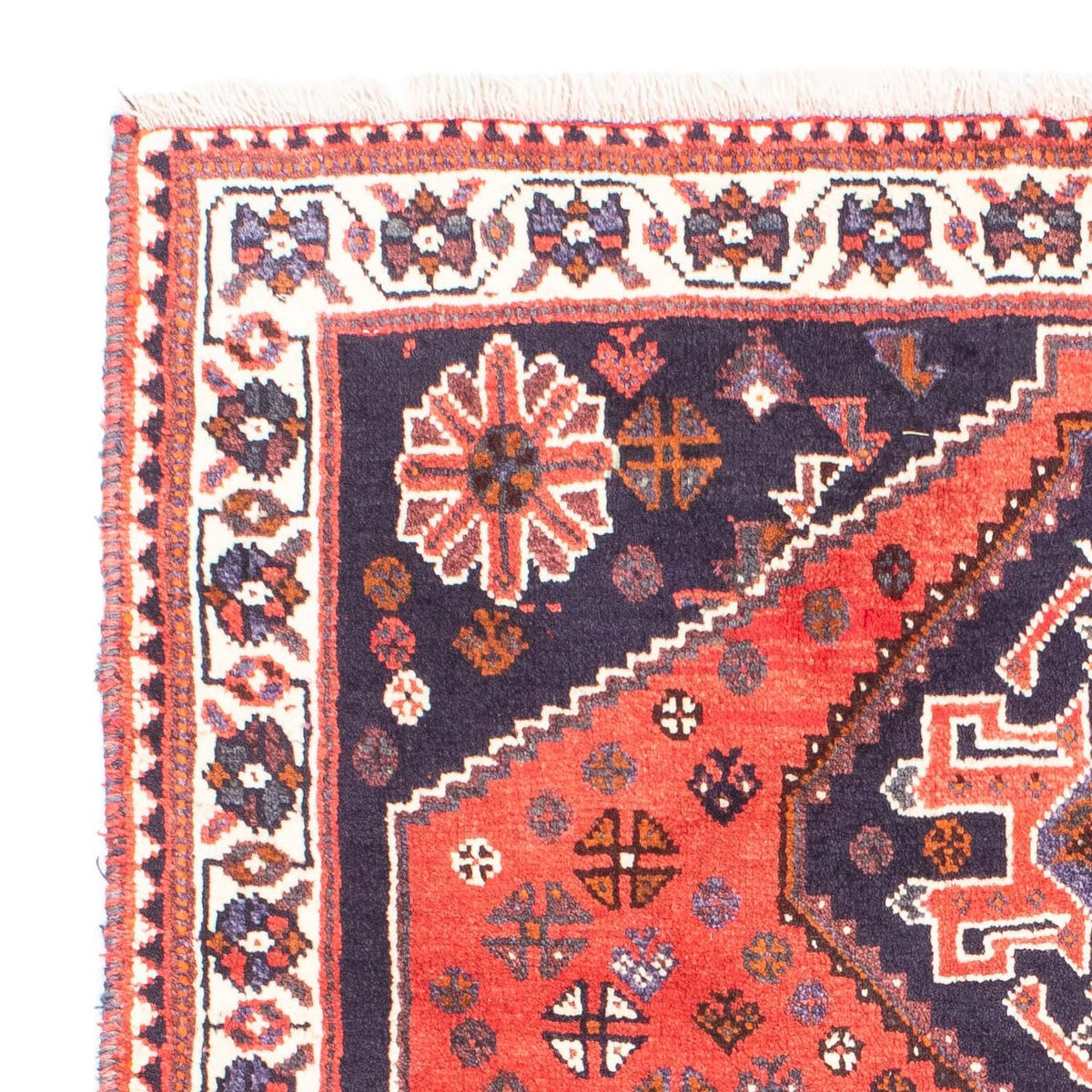 Persisk matta - Nomadic - 159 x 121 cm - mörkröd