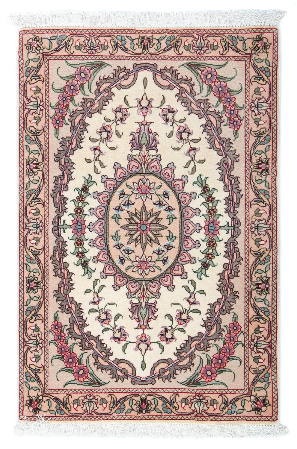 Persisk matta - Tabriz - Royal - 90 x 60 cm - beige