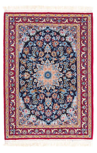 Persisk matta - Isfahan - Premium - 104 x 72 cm - mörkblå