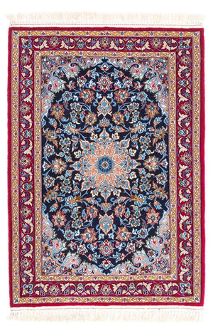 Persisk matta - Isfahan - Premium - 104 x 72 cm - mörkblå