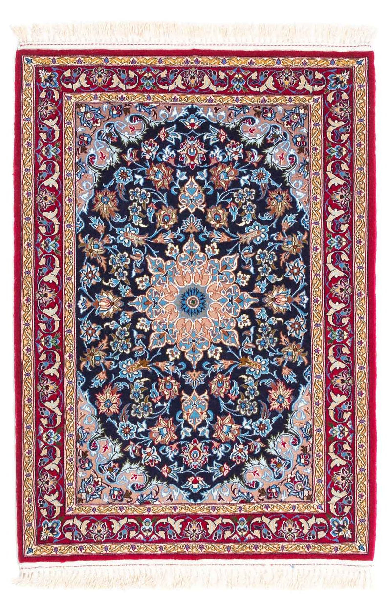Persisk matta - Isfahan - Premium - 104 x 72 cm - mörkblå