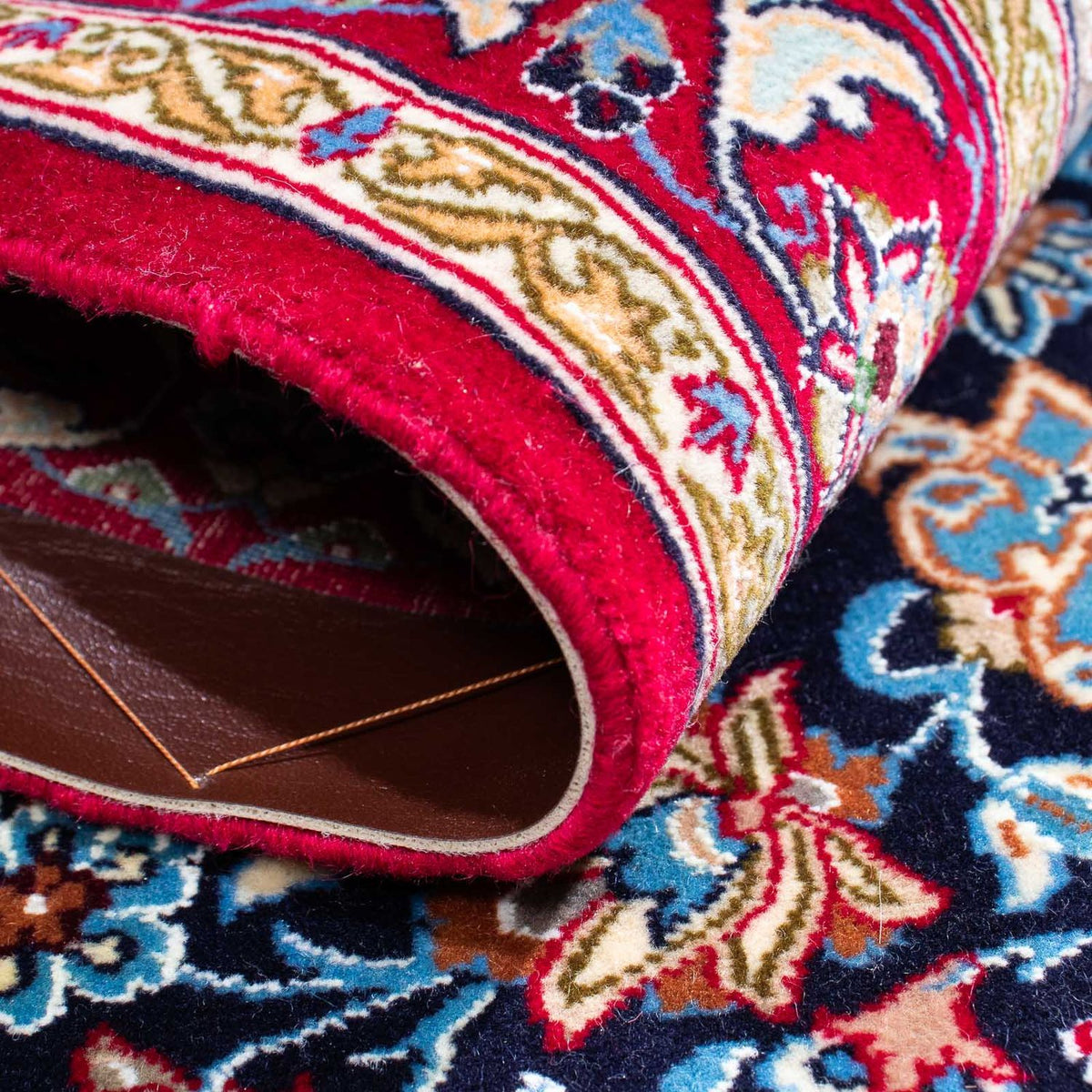 Persisk matta - Isfahan - Premium - 104 x 72 cm - mörkblå