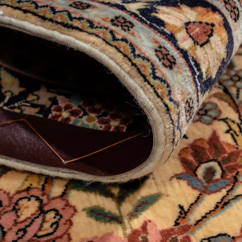 Persisk matta - Ghom - 113 x 68 cm - senapsgult